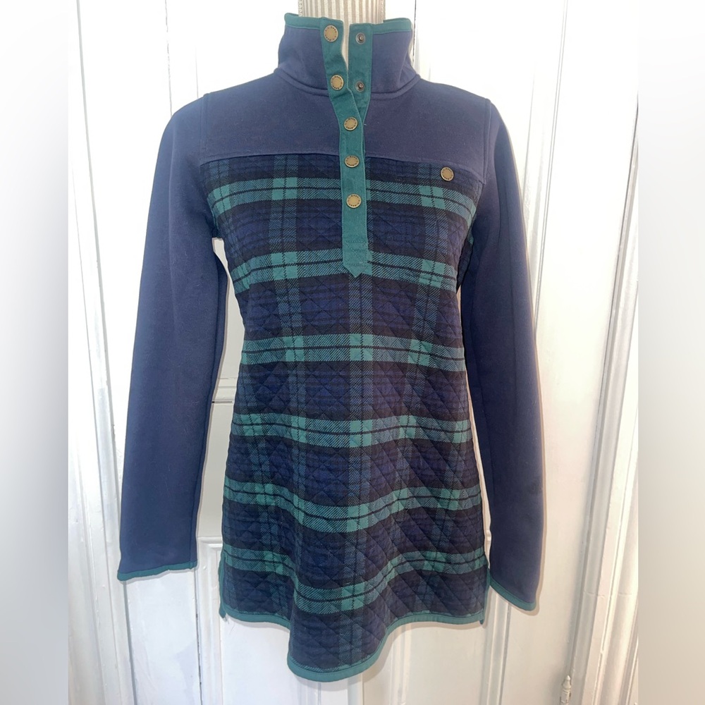 L.L. Bean Navy Quilted Sweater